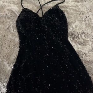 Black Sequin Dress
